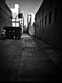 Narrow alley in city