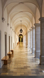 Empty corridor at building