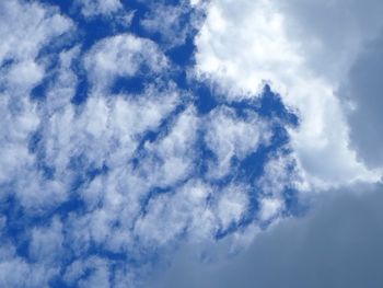 Low angle view of clouds in sky