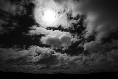 Low angle view of storm clouds in sky