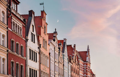 Low angle view of buildings, gdansk, poland