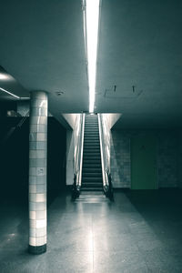 Escalator at subway station