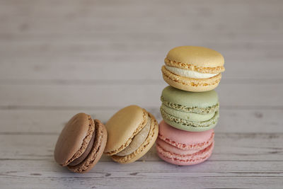 Close-up of cookies on table