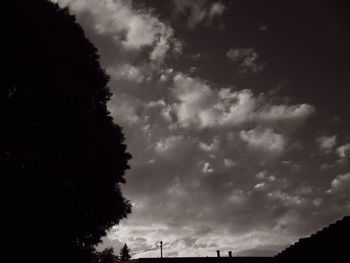 Silhouette trees against sky