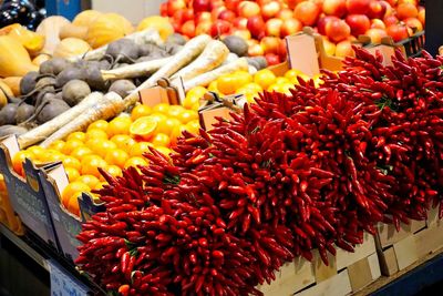 Close-up of vegetables for sale at market stall