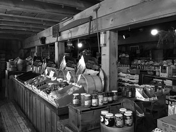 Man working at market stall