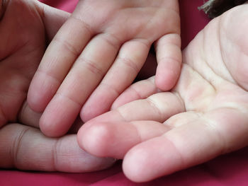 Close-up of baby hands