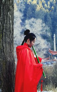 Chinese woman with traditional clothing