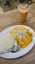 Close-up of food on table