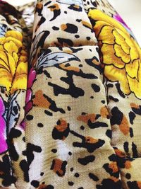 Close-up of multi colored fabric