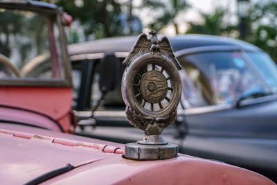 Close-up of vintage car