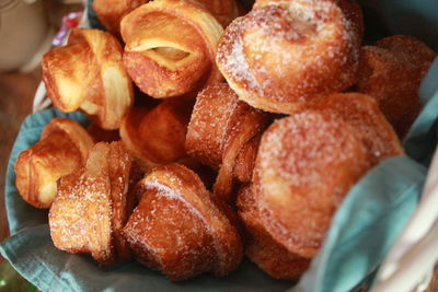 Close-up of cookies in plate