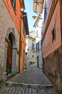 An alley of morolo, old town of lazio region, italy.