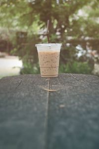 Close-up of coffee on table