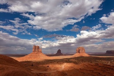 Dramatic light over a scenic desert landscape in monument valley, arizona, usa