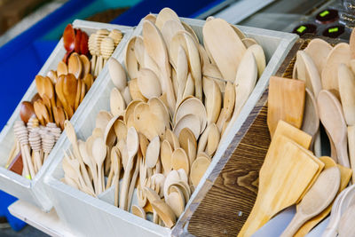 High angle view of food