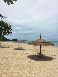 A place to relax on the beach, in thailand, suitable for a background.