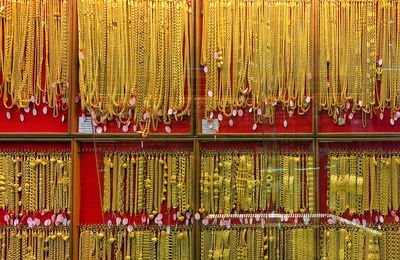 Full frame shot of cross hanging at market stall