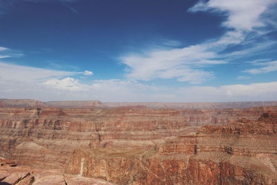 View of landscape against cloudy sky