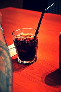 Close-up of drink on table