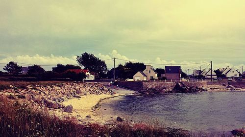 Built structure against cloudy sky