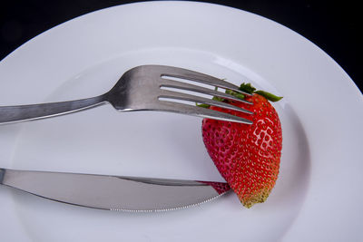 Close-up of cake in plate