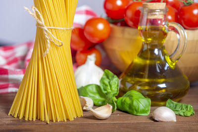 Close-up of vegetables on table