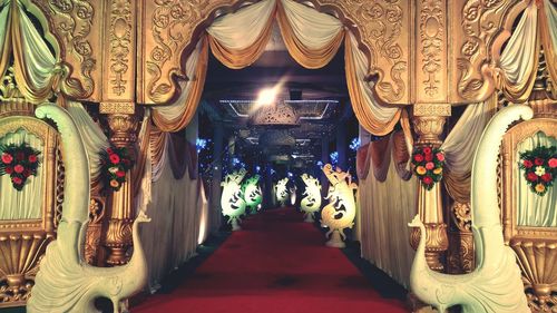Entrance tunnel of wedding tent
