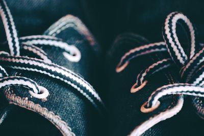 Close-up of shoe laces