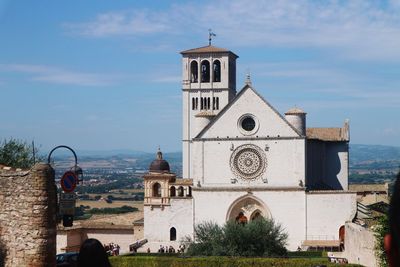 Low angle view of church against sky