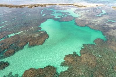 High angle view of sea shore