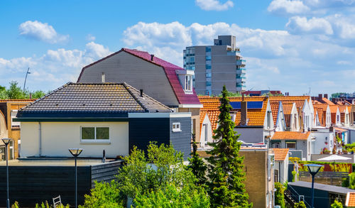 Residential buildings against sky