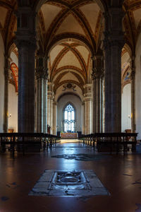 View of empty corridor of building