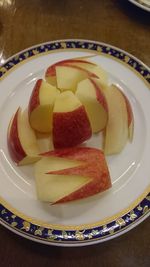 Close-up of dessert served on table