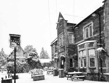 View of buildings in winter