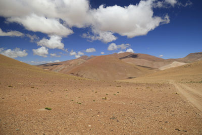 Scenic view of desert against sky