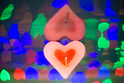 Close-up of heart shape decoration