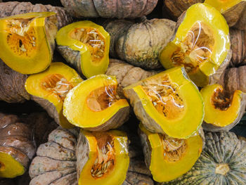 High angle view of fruits in market