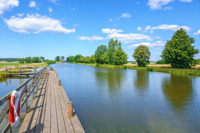 Panoramic view of river against sky