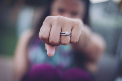 Close-up of cropped hand