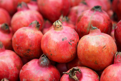 Full frame shot of pomegranates for sale at market stall