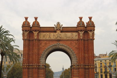 Low angle view of historical building