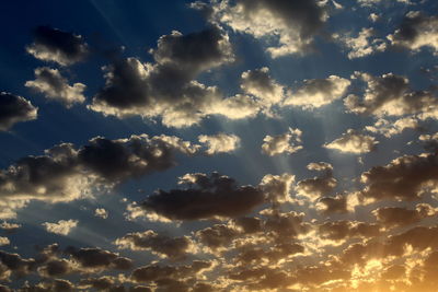 Low angle view of dramatic sky