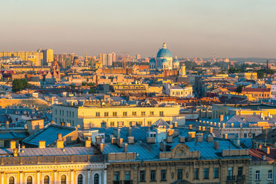 Aerial view of buildings in city