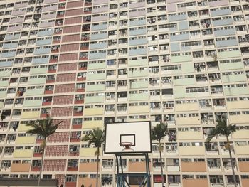 Low angle view of residential building in city