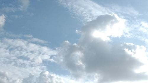 Low angle view of clouds in sky