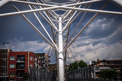 Low angle view of bridge against sky