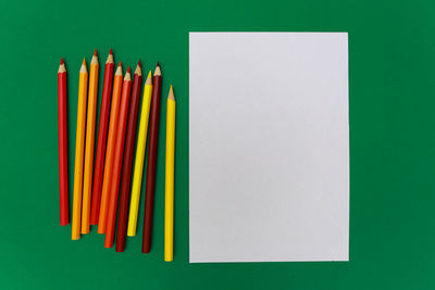 Close-up of multi colored pencils