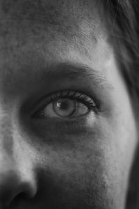Close-up portrait of man eye