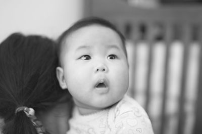 Close-up portrait of cute boy